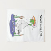 Gib nie auf! Wandteppich (Vorderseite (Horizontal))