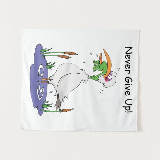 Gib nie auf! Wandteppich (Vorderseite (Horizontal))