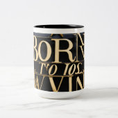 Gib nie auf zweifarbige tasse (Mittel)