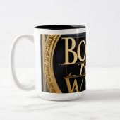 Gib nie auf zweifarbige tasse (Links)