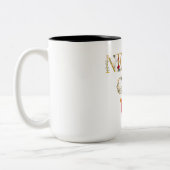 Gib nie auf zweifarbige tasse (Links)