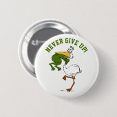 Gib nie Froschvogel auf Button (Vorne & Hinten)