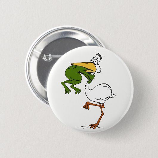 Gib nie Froschvogel auf Button (Vorne & Hinten)