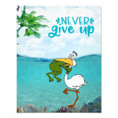 Gib nie Froschvogel auf Fotodruck (Vorne)