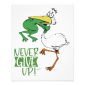 Gib nie Froschvogel auf Fotodruck (Vorne)