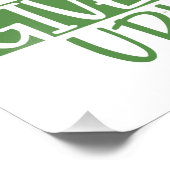 Gib nie Froschvogel auf Fotodruck (Ecke)