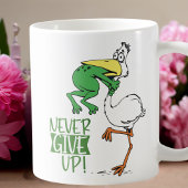 Gib nie Froschvogel auf Kaffeetasse