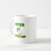 Gib nie Froschvogel auf Kaffeetasse (Vorderseite Links)