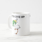 Gib nie Froschvogel auf Kaffeetasse (Vorderseite Links)