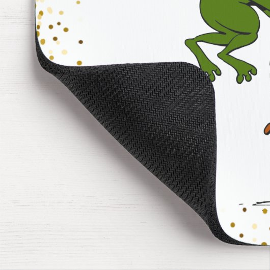 Gib nie Froschvogel auf Mousepad (Ecke)