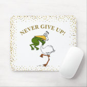 Gib nie Froschvogel auf Mousepad (Mit Mouse)