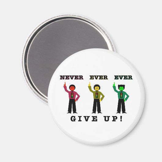 Gib nie je auf! magnet (Vorderseite/Rückseite)