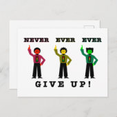 Gib nie je auf! postkarte (Vorne/Hinten)