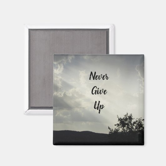 Gib nie Licht durch Wolken Foto Sonnenlicht auf Magnet (Vorderseite/Rückseite)