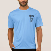 Gib nie Mens doppelseitige Carolina Blue auf T-Shirt (Vorderseite)