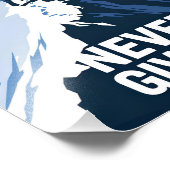 Gib nie motivierend auf fotodruck (Ecke)