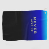 Gib nie Motivierend auf, nie aufgeben Golfhandtuch (Horizontal)