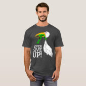 Gib nie Storch und Frosch auf T-Shirt (Vorne ganz)