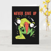 Gib nie Vögel und Frosch auf Karte (Gelbe Blume)