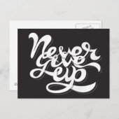 Gib nie zwei auf postkarte (Vorne/Hinten)