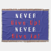 Gib niemals auf; gib niemals auf; gib niemals auf; decke (Vorderseite)