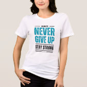 Gib niemals auf – Motivations-Triblend-Shirt Tri-Blend Shirt (Vorderseite)