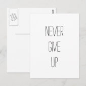 "Gib niemals auf." Motivierend Angebot Postkarte (Vorne/Hinten)