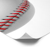 Gib niemals auf, nie aufzuhören Motivierend Baseba Poster (Ecke)