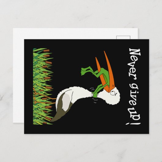 Gib niemals auf ! postkarte (Vorne/Hinten)