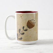 "Gib niemals auf" (rot) Zweifarbige Tasse (Links)