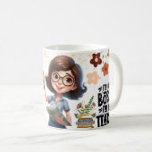 gib niemals auf, sei großartig kaffeetasse (VorderseiteRechts)