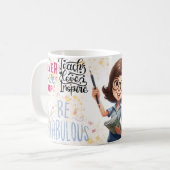 gib niemals auf, sei großartig kaffeetasse (Vorderseite Links)