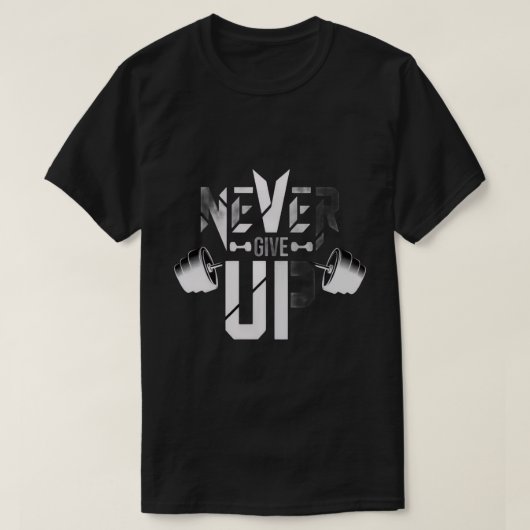 Gib niemals auf T-Shirt (Design vorne)