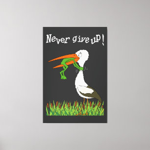 Gib niemals auf ! T-Shirt Acryl Wandkunst Galeriel Leinwanddruck