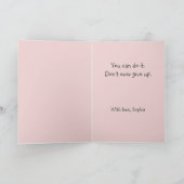 Gib niemals auf und Niedliche Hundekarte Karte (Innenseite)