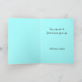 Gib niemals auf und Niedliche Hundekarte Karte (Innenseite)