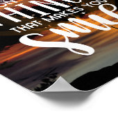 Gib niemals auf, was dich zum Lächeln bringt Poster (Ecke)