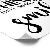 Gib niemals auf, was dich zum Lächeln bringt Poster (Ecke)