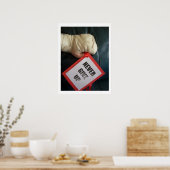 Gib niemals Boxplakat auf Poster (Küche)