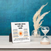 Gib niemals Christlich Gott auf Fotoplatte (InSitu)