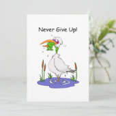 Gib niemals die Grußkarte auf (Stehend Vorderseite)