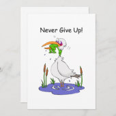 Gib niemals die Grußkarte auf (Vorne/Hinten)