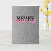 Gib niemals die Grußkarte auf Karte (Gelbe Blume)