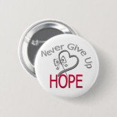 Gib niemals die Hoffnung auf Diabetes auf Button (Vorne & Hinten)