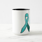 Gib niemals die Mama auf, Ovarialkarzinom Kaffeeko Tasse (Zentrum)