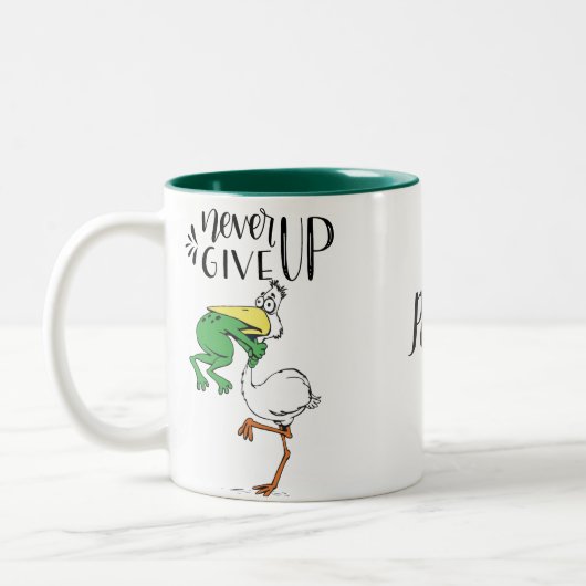 Gib niemals die Tasse auf (Links)