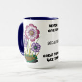 Gib niemals die Tasse auf (Vorderseite Links)