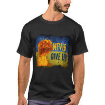 Gib niemals die Ukraine auf, die Flammen zu frönen