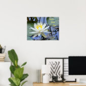 Gib niemals die Wasserlilie auf Poster (Heimbüro)