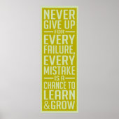 Gib niemals motivierend Poster auf (Vorne)